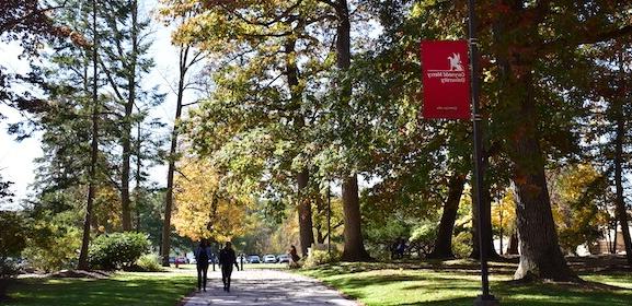 Students Studying Outside McAuley